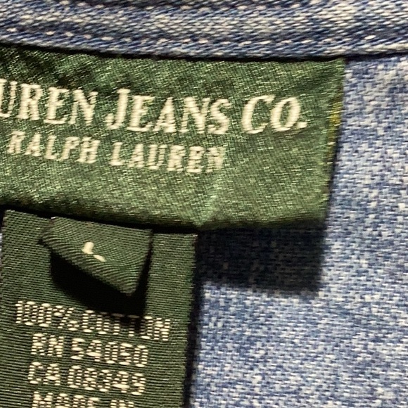 Blue Denim Button-Up Shirt - Picture 3 of 4